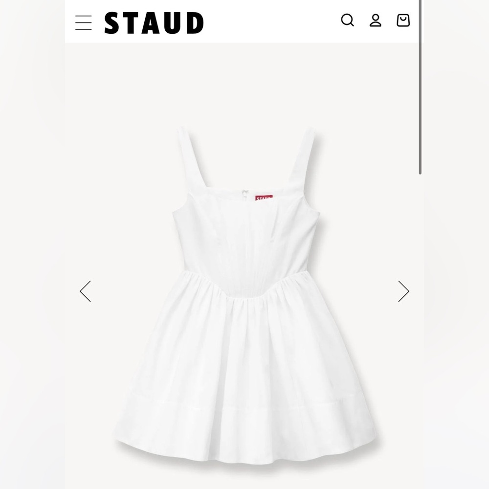 STAUD Landscape Dress White